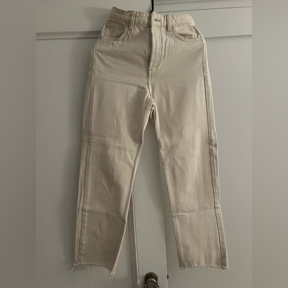 Zara off white jeans